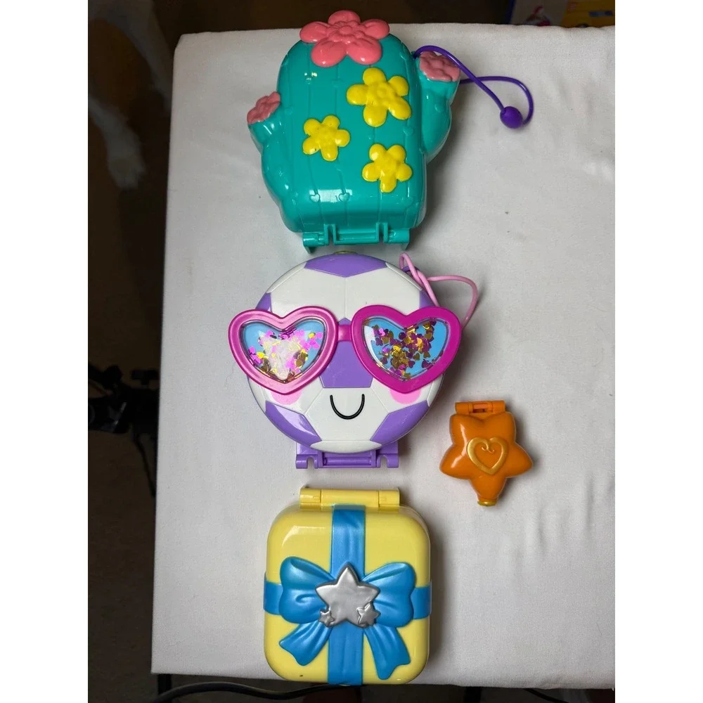 Polly Pocket Compact Lot Cactus Ranch Soccer Ball Gift Box Star Playsets Mattel